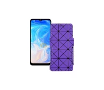 Купить - чехол для смартфона  Чехол-книга из экокожи для телефона Doogee N40 Pro Фиолетовый ромб