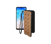 Купить - чехол для смартфона  Чехол-кошелек из экокожи для телефона Doogee N40 Pro Коричневый ромб