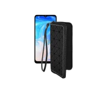 Купить - чехол для смартфона  Чехол-кошелек из экокожи для телефона Doogee N40 Pro Черный ромб