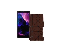 Купить - чехол для смартфона  Чехол-книга из экокожи для телефона Doogee BL9000 Коричневый ромб