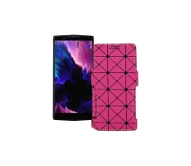 Купить - чехол для смартфона  Чехол-книга из экокожи для телефона Doogee BL9000 Розовый ромб