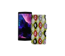 Купить - чехол для смартфона  Чехол-книга из экокожи для телефона Doogee BL9000 Камни-цветные