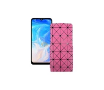 Купить - чехол для смартфона  Чехол-флип из экокожи для телефона Doogee N40 Pro Розовый ромб