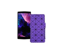 Купить - чехол для смартфона  Чехол-книга из экокожи для телефона Doogee BL9000 Фиолетовый ромб