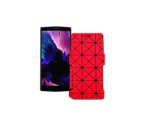 Купить - чехол для смартфона  Чехол-книга из экокожи для телефона Doogee BL9000 Красный ромб