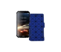 Купить - чехол для смартфона  Чехол-книга из экокожи для телефона Doogee S40 lite Синий ромб