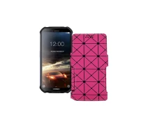 Купить - чехол для смартфона  Чехол-книга из экокожи для телефона Doogee S40 lite Розовый ромб