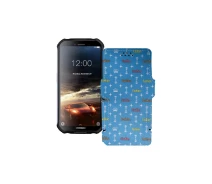 Купить - чехол для смартфона  Чехол-книга из экокожи для телефона Doogee S40 lite Фэшн голубой