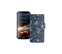 Купить - чехол для смартфона  Чехол-книга из экокожи для телефона Doogee S40 lite Хаки-синий