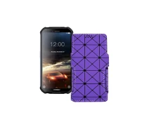 Купить - чехол для смартфона  Чехол-книга из экокожи для телефона Doogee S40 lite Фиолетовый ромб