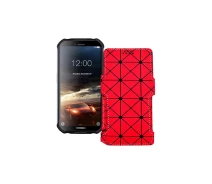 Купить - чехол для смартфона  Чехол-книга из экокожи для телефона Doogee S40 lite Красный ромб