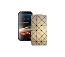 Купить - чехол для смартфона  Чехол-флип из экокожи для телефона Doogee S40 lite Золотой ромб