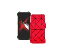Купить - чехол для смартфона  Чехол-книга из экокожи для телефона Doogee S58 Pro Красный ромб