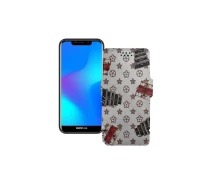 Купить - чехол для смартфона  Чехол-книга из экокожи для телефона Doogee X70 Луи-Витон-белый