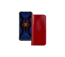 Купить - чехол для смартфона  Портмоне из экокожи для телефона Doogee S95 Pro Красный