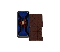 Купить - чехол для смартфона  Чехол-книга из экокожи для телефона Doogee S95 Коричневый ромб
