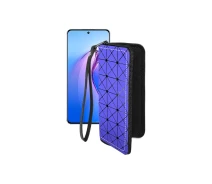 Купить - чехол для смартфона  Чехол-кошелек из экокожи для телефона OPPO Reno 8 Pro Синий ромб