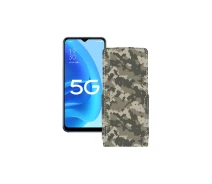 Купить - чехол для смартфона  Чехол-флип из экокожи для телефона OPPO A55s Хаки-зеленый