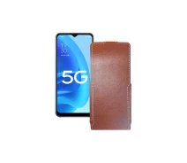 Купить - чехол для смартфона  Чехол-флип из экокожи для телефона OPPO A55s Коричневый