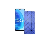Купить - чехол для смартфона  Чехол-флип из экокожи для телефона OPPO A55s Синий ромб