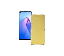 Купить - чехол для смартфона  Чехол-флип из экокожи для телефона OPPO Reno 8 Золотой