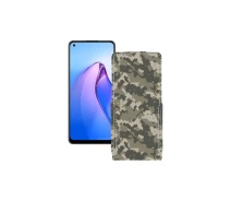 Купить - чехол для смартфона  Чехол-флип из экокожи для телефона OPPO Reno 8 Хаки-зеленый