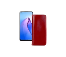 Купить - чехол для смартфона  Портмоне из кожи для телефона OPPO Reno 8 Красный