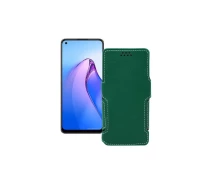 Купить - чехол для смартфона  Чехол-книга из экокожи для телефона OPPO Reno 8 Темно-зеленый