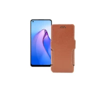 Купить - чехол для смартфона  Чехол-книга из экокожи для телефона OPPO Reno 8 Коричневый