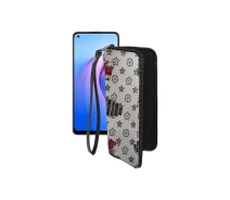 Купить - чехол для смартфона  Чехол-кошелек из экокожи для телефона OPPO Reno 8 Луи-Витон-белый