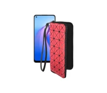 Купить - чехол для смартфона  Чехол-кошелек из экокожи для телефона OPPO Reno 8 Красный ромб