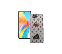 Купить - чехол для смартфона  Чехол-флип из экокожи для телефона OPPO A1 Луи-Витон-белый