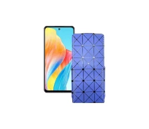 Купить - чехол для смартфона  Чехол-флип из экокожи для телефона OPPO A1 Синий ромб
