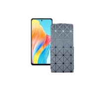 Купить - чехол для смартфона  Чехол-флип из экокожи для телефона OPPO A1 Серый ромб