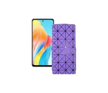 Купить - чехол для смартфона  Чехол-флип из экокожи для телефона OPPO A1 Фиолетовый ромб