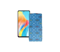Купить - чехол для смартфона  Чехол-флип из экокожи для телефона OPPO A1 Фэшн голубой
