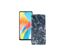 Купить - чехол для смартфона  Чехол-флип из экокожи для телефона OPPO A1 Хаки-синий