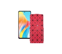 Купить - чехол для смартфона  Чехол-флип из экокожи для телефона OPPO A1 Красный ромб