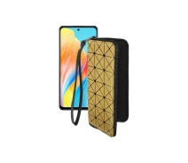 Купить - чехол для смартфона  Чехол-кошелек из экокожи для телефона OPPO A1 Золотой ромб