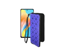 Купить - чехол для смартфона  Чехол-кошелек из экокожи для телефона OPPO A1 Синий ромб