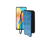 Купить - чехол для смартфона  Чехол-кошелек из экокожи для телефона OPPO A1 Фэшн голубой