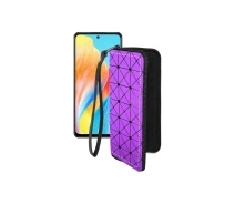 Купить - чехол для смартфона  Чехол-кошелек из экокожи для телефона OPPO A1 Фиолетовый ромб