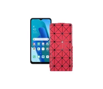 Купить - чехол для смартфона  Чехол-флип из экокожи для телефона OPPO A16k Красный ромб