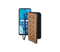 Купить - чехол для смартфона  Чехол-кошелек из экокожи для телефона OPPO A16k Коричневый ромб