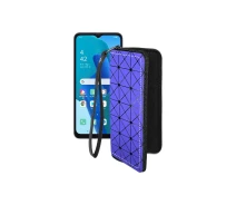 Купить - чехол для смартфона  Чехол-кошелек из экокожи для телефона OPPO A16k Синий ромб