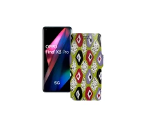 Купить - чехол для смартфона  Чехол-книга из экокожи для телефона OPPO Find X3 Pro Камни-цветные