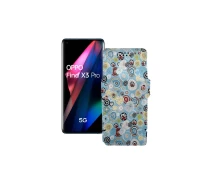 Купить - чехол для смартфона  Чехол-книга из экокожи для телефона OPPO Find X3 Pro Круги-цветные