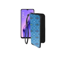 Купить - чехол для смартфона  Чехол-кошелек из экокожи для телефона OPPO A8 Фэшн голубой
