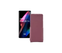 Купить - чехол для смартфона  Чехол-флип из экокожи для телефона OPPO Find X3 Pro Бордовый