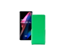 Купить - чехол для смартфона  Чехол-флип из экокожи для телефона OPPO Find X3 Pro Зеленый